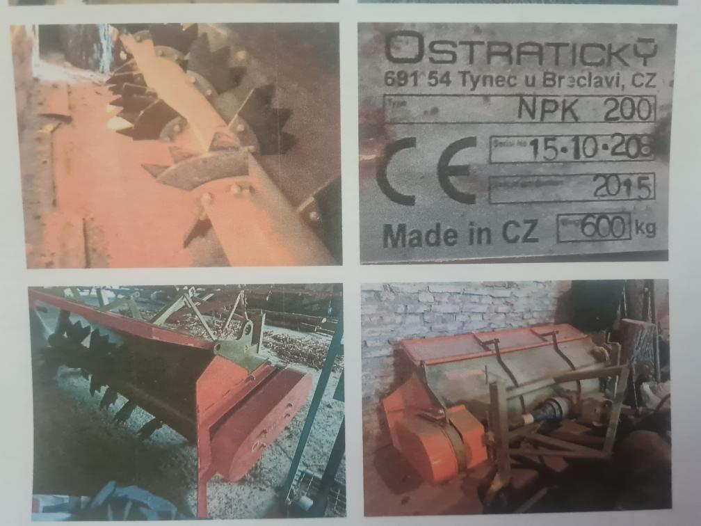 PRACOVNÍ STROJ – PŘEKOPÁVAČ KOMPOSTŮ OSTRATICKÝ, TYP: NPK 200 1